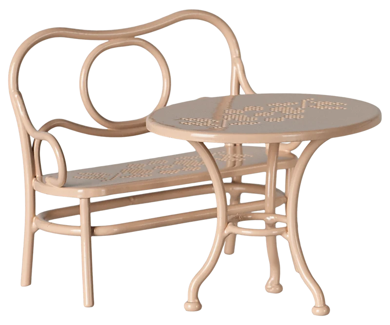 Café set, Mouse, Big - Pale pink