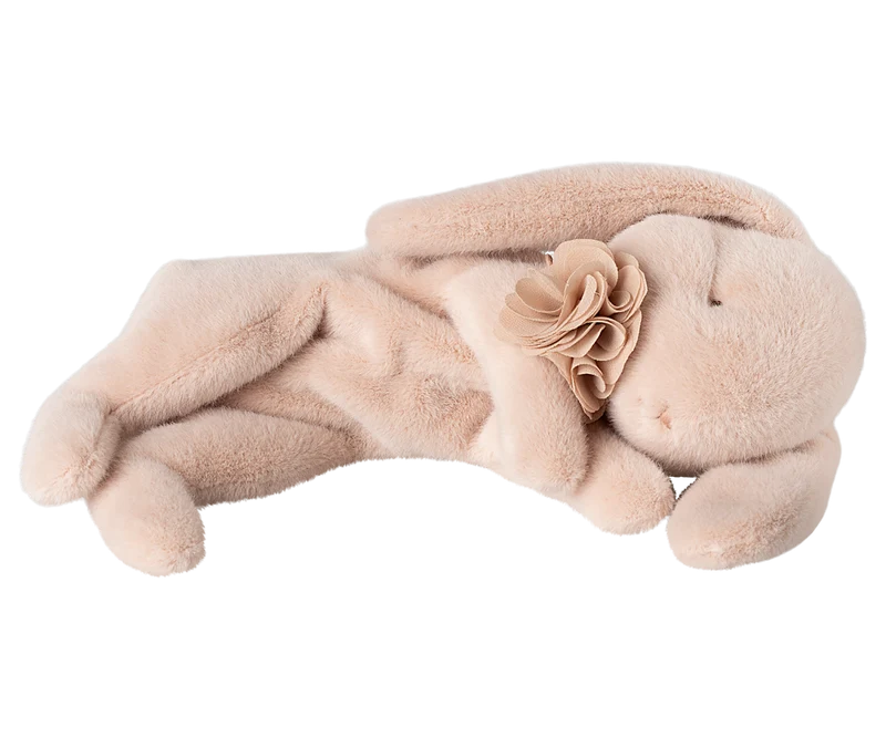 Sleeping bunny plush, Small - Powder