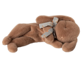 Sleeping bunny plush, Small - Soft brown