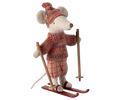 Winter mouse with ski set, Big sister - Rose