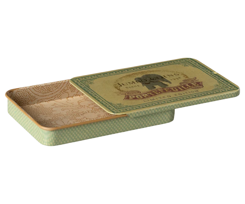 Metal box w. sliding lid, Jumbo coins