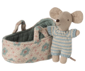 Baby mouse in carry cot - Blue
