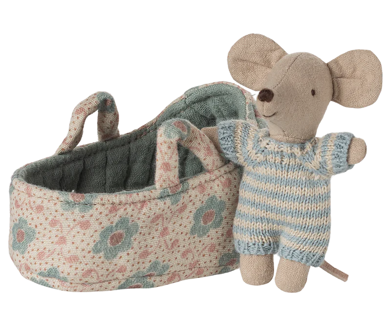 Baby mouse in carry cot - Blue