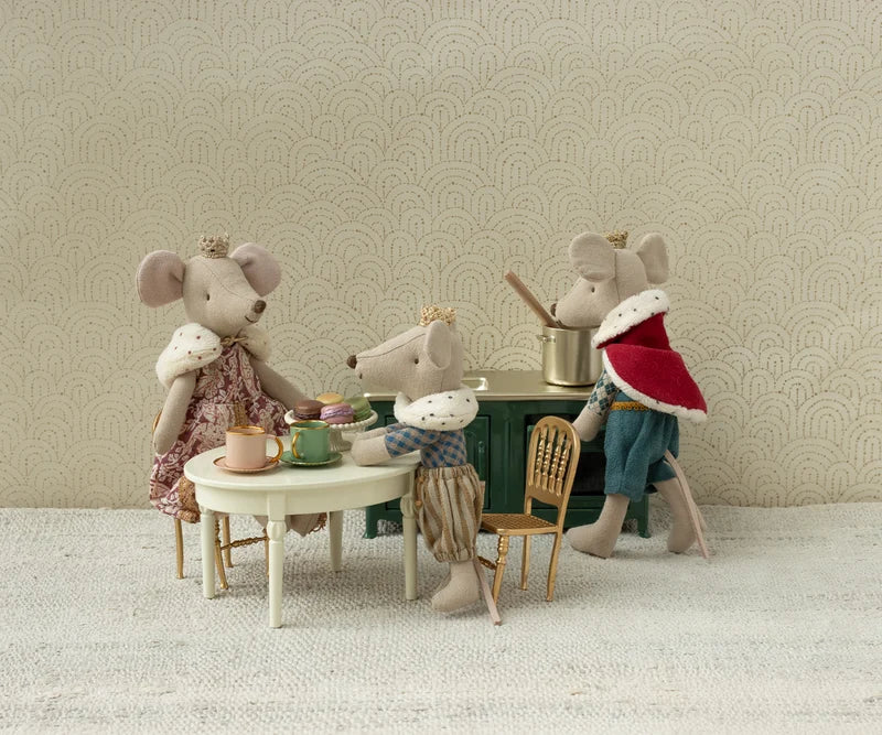 Vintage dining table, Mouse - Off white