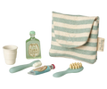 Tooth brush set in bag, Mouse - Blue stripe