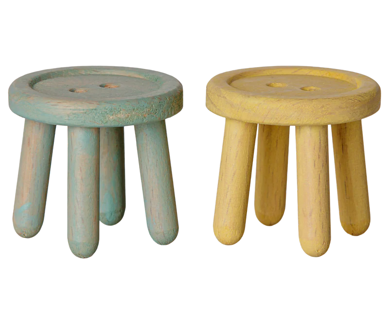 Stool set, Mouse - Mint/Light yellow