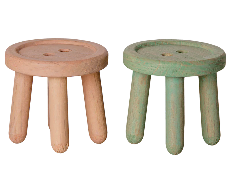 Stool set, Mouse - Light rose/Light mint