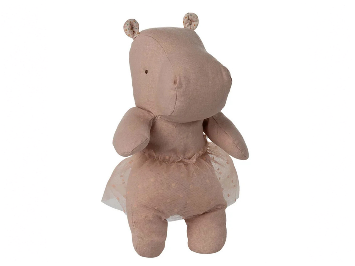 Hippo w. skirt, Small - Soft Rose